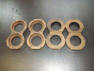 Rotosaw Intermittent Saw Brass Motor End Plates